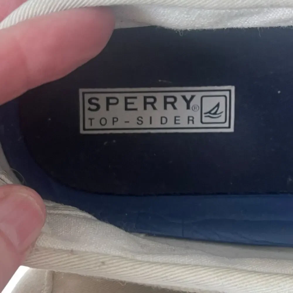 Sperry Canvas Boat Shoes Mens 13 Classic Lace Up Moccasin White Docksider Preppy